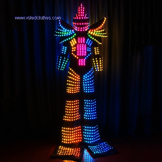 Full Color Stilt Walkers' LED Robot Costumes