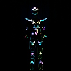 全彩LED发光新工艺激光切割机器人表演服