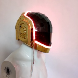 LED发光蠢朋克头盔