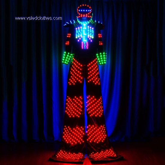 Pixel Stiltswalker LED Robot Costumes