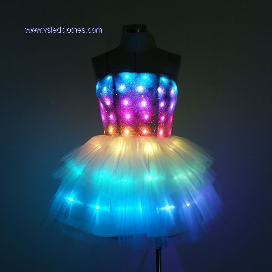 LED Light-up Flower Bra Skirt