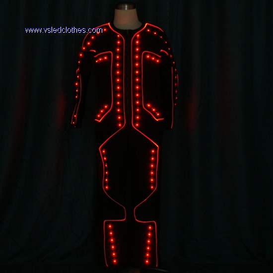 Programmable LED Light up Fiber Optic Tron dance Costumes