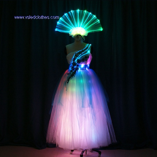 LED Dress with LED Light Up Headwear