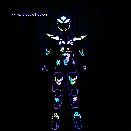 LED Cyborg Warrior Style Robot Costume