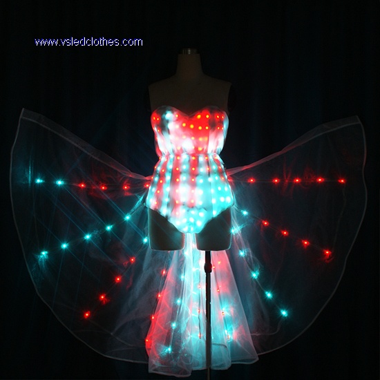 LED bikini with LED wings