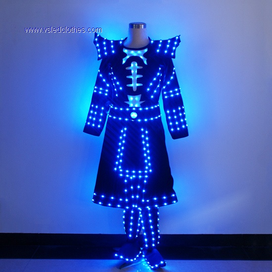 LED Ancient Warrior Soldier Samurai knight Performance Costume