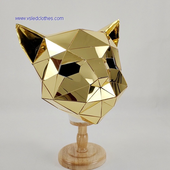 3D golden Mirror DJ Panda