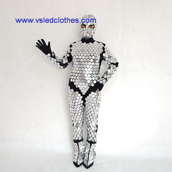 Human Discoball Mirror Bodysuit