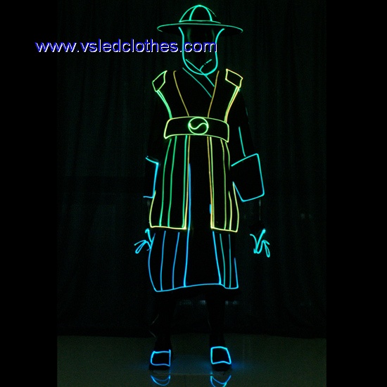 Led light warrior dance costumes