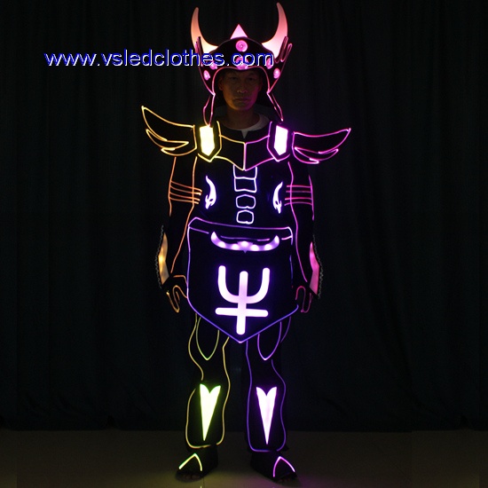 Led fiber optic horn dance costumes