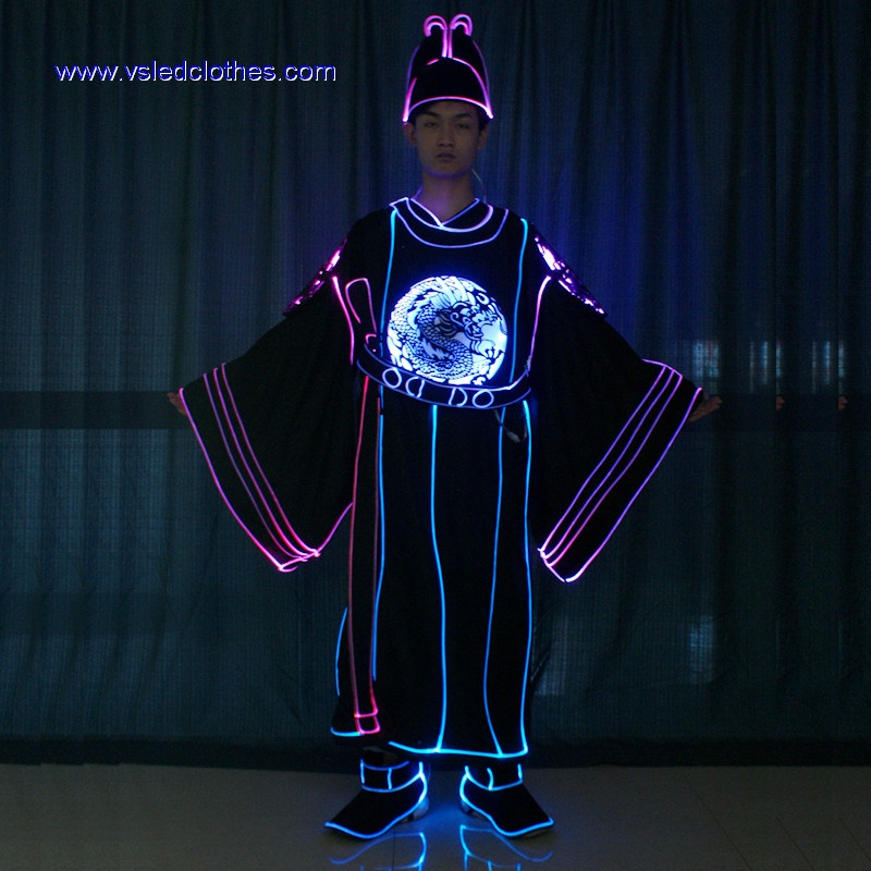 LED发光戏服，LED发光中国戏曲表演服