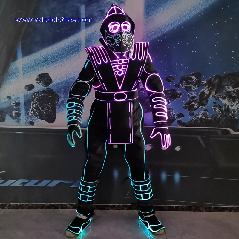 DMX512 controlled tron dance costumes