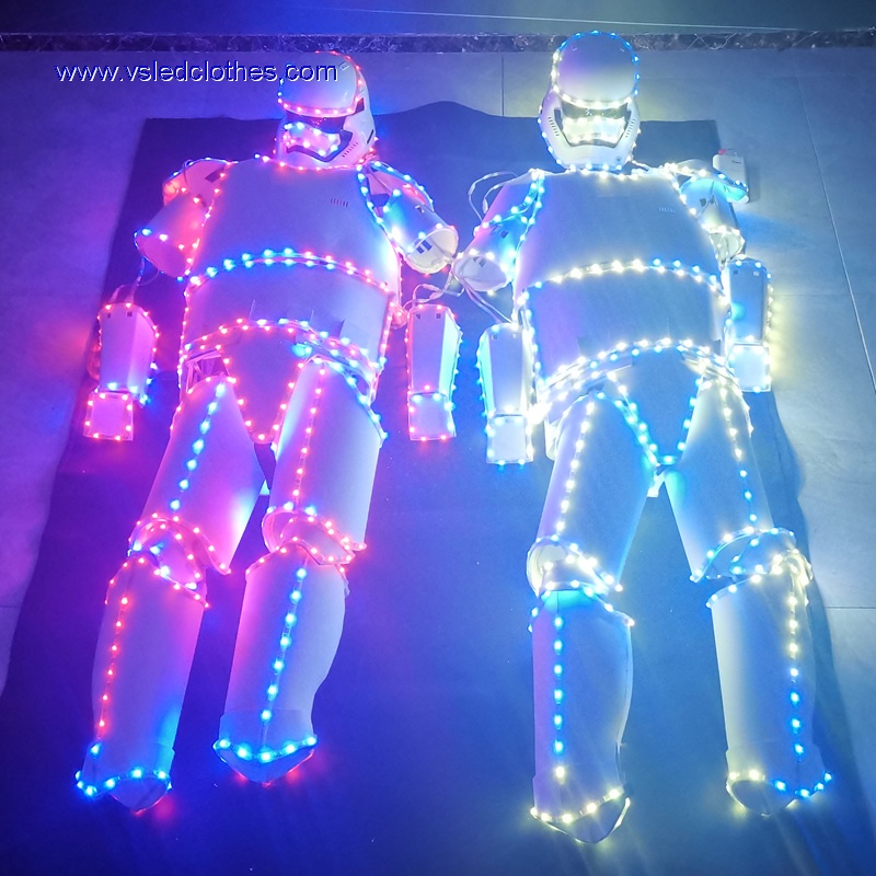 LED light-up warrior performance costumes
