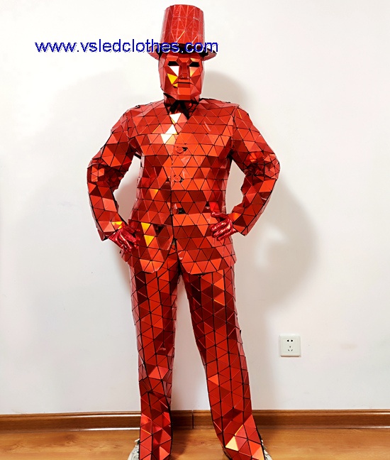 Red mirror man suits