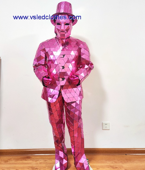 Pink mirror man costumes