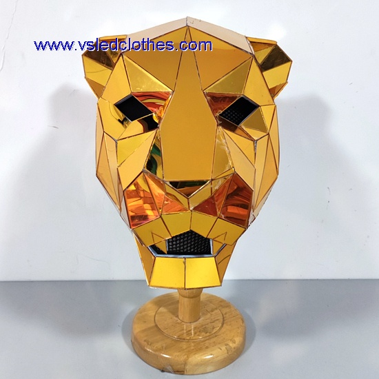 mirror leopard head, mirror tigter head