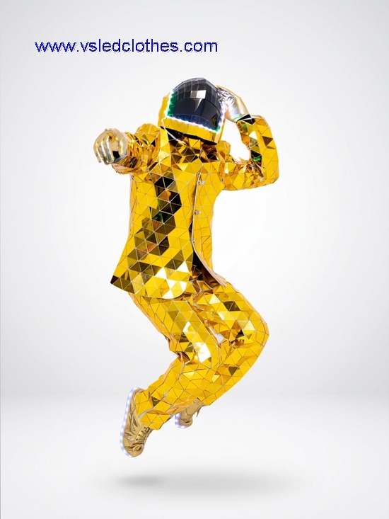 Golden mirror man suits