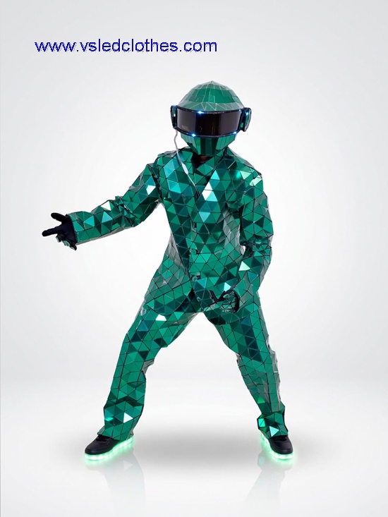 Green mirror man suits