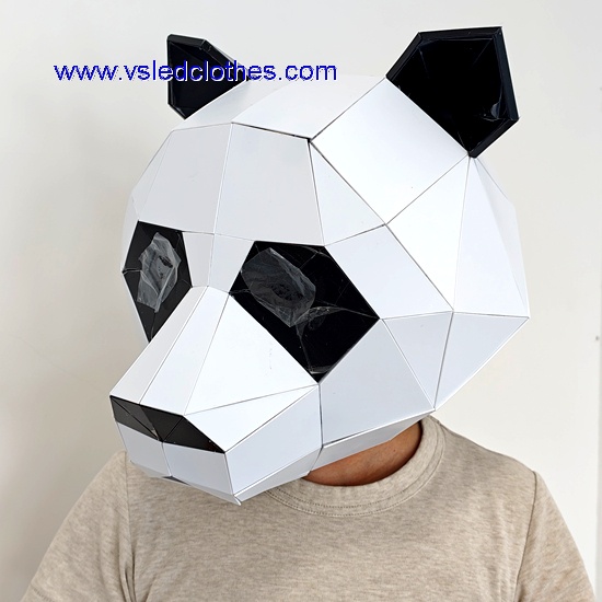 White & black mirror Panda headwear