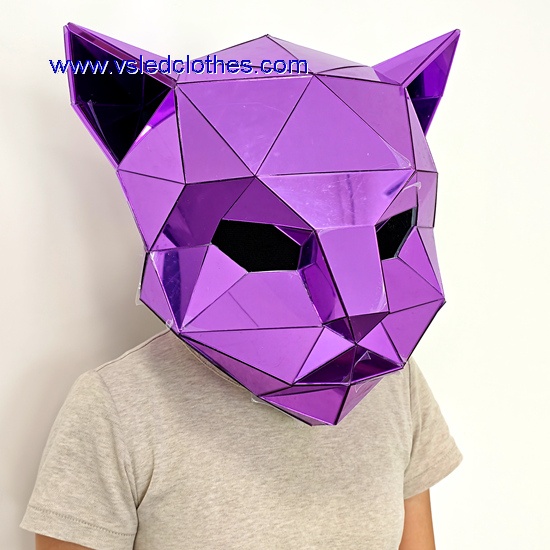 Purple mirror cat headwear