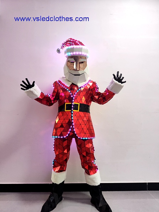 Led mirror Santa Claus Costume