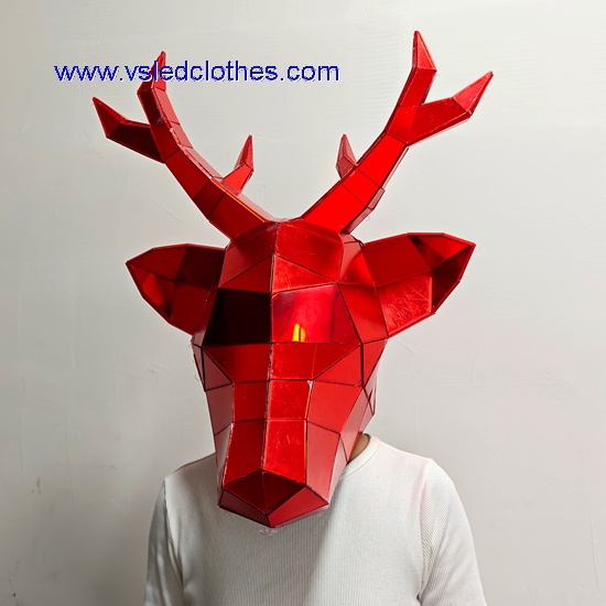 Red mirror deer headwear