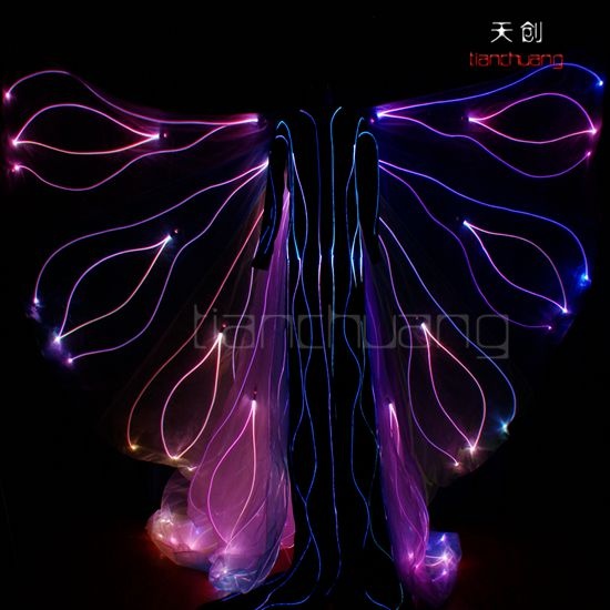 Fullcolor Fiber Optic Stilts Walkers butterfly Wings Costumes