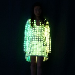全彩LED发光演出裙子