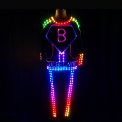 Fullcolor LED Light Optic Fiber Costumes