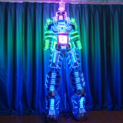 3D LED 发光高跷机器人表演服