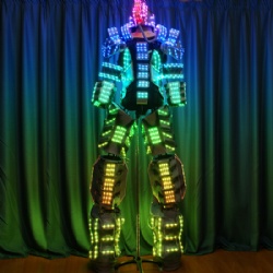 3D LED 发光高跷机器人表演服