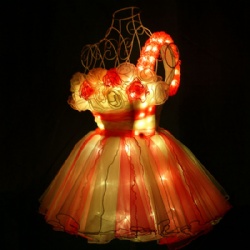 单件玫瑰LED发光裙