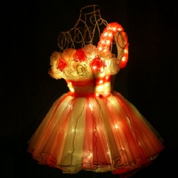 One-Shoulder Rose LED Skirt