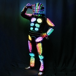 LED发光机器人表演服