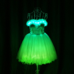 LED全彩发光抹胸短裙