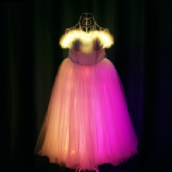 LED全彩发光抹胸长裙