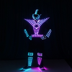 Full Color LED & Fiber optic Jumpusit WithMask, gloves, shoes cover