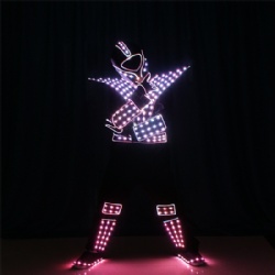 Full Color LED & Fiber optic Jumpusit WithMask, gloves, shoes cover