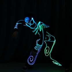 DMX 512 controlled LED light Up Fiber optic Jumpsuits