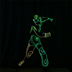 DMX 512 controlled LED light Up Fiber optic Jumpsuits