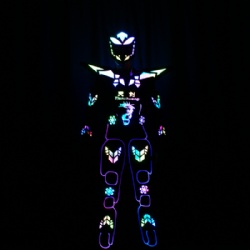 全彩LED发光新工艺激光切割机器人表演服