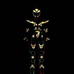 LED Cyborg Warrior Style Robot Costume