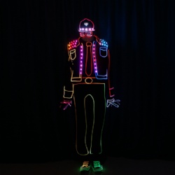 Wireless Controlled LED Light Up Cowboy Costumes