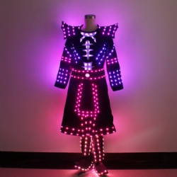 LED Ancient Warrior Soldier Samurai knight Performance Costume