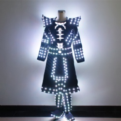 LED Ancient Warrior Soldier Samurai knight Performance Costume