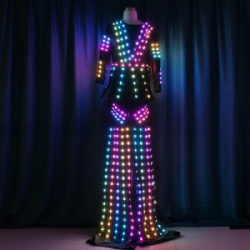 Female Stilts walker LED performance Costumes