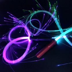 Full color LED Light up Fiber Optic Whip