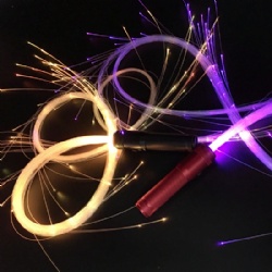 Full color LED Light up Fiber Optic Whip
