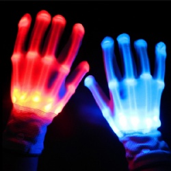Light up skeleton gloves