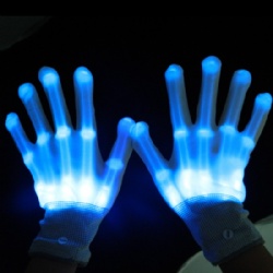 Light up skeleton gloves